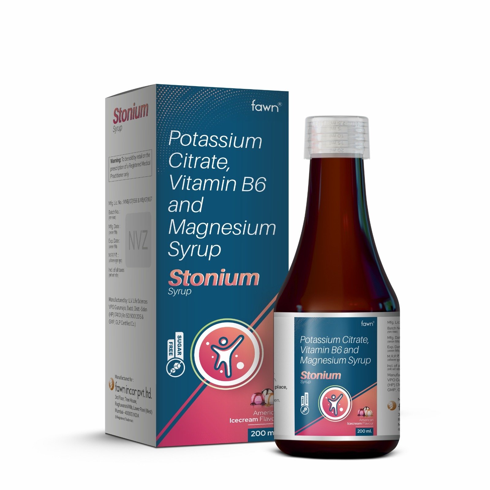 Potassium Citrate, Vitamin B6 & Magnesium Syrup - STONIUM Syrup