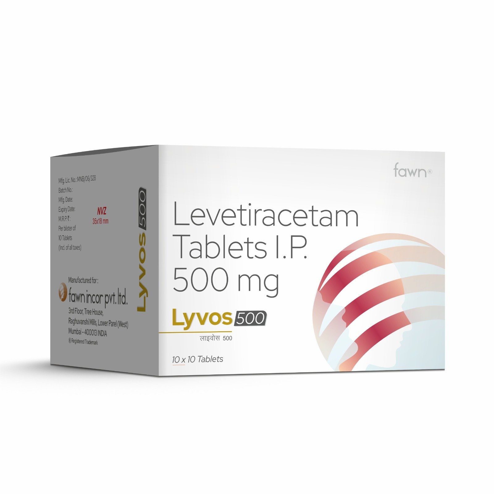 Levetiracetam Tablets I.P. 500 MG - LYVOS 500