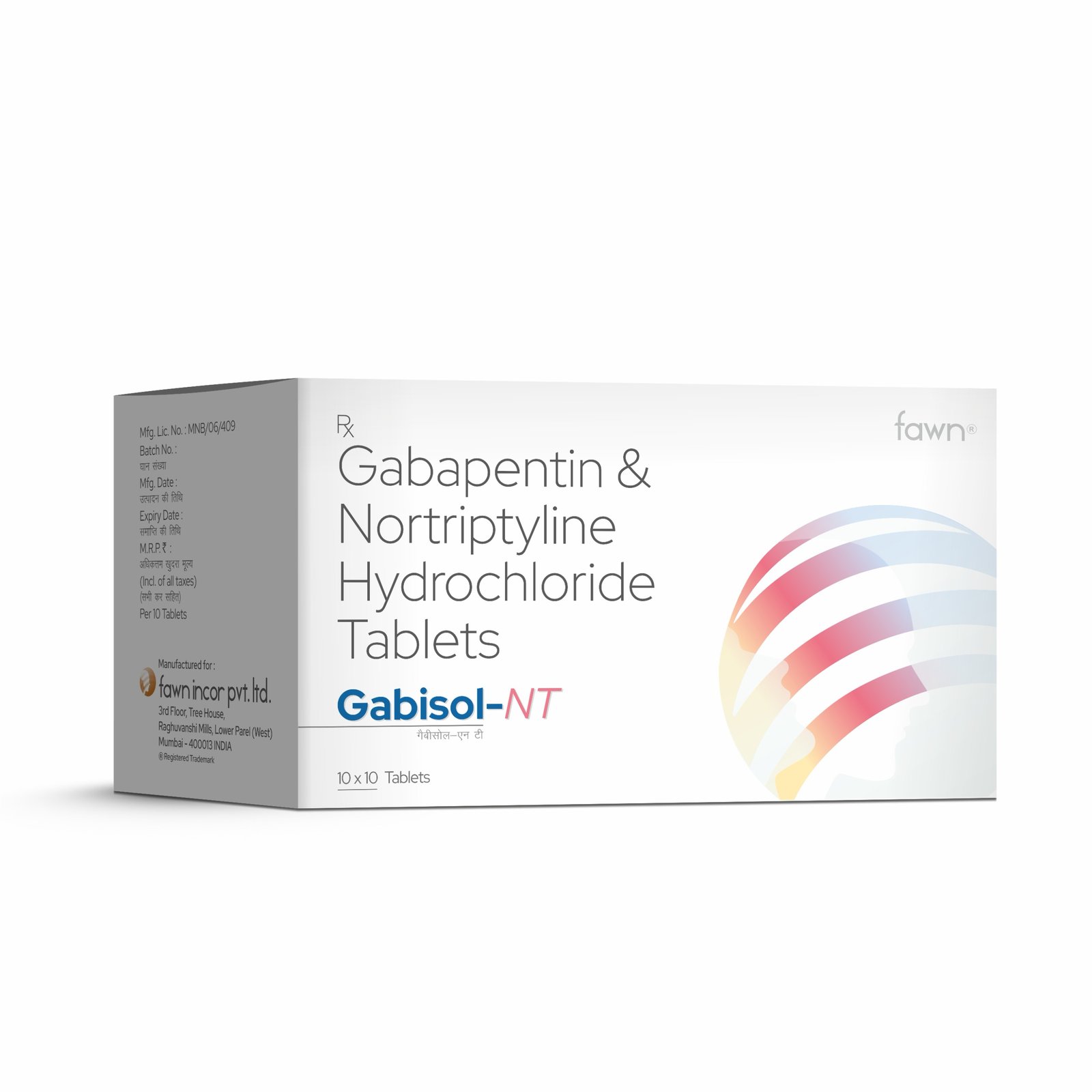 Gabapentin & Nortriptyline Hydrochloride Tablets - GABISOL NT
