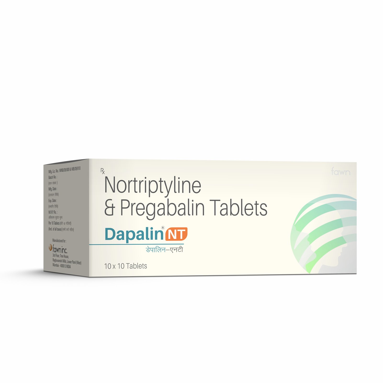 Pregabalin & Nortriptyline Hydrochloride Tablets - DAPALIN NT