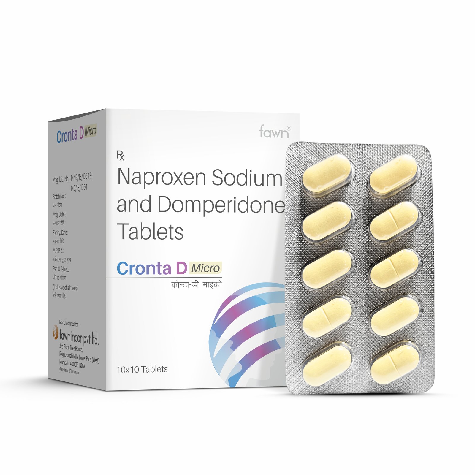 Naproxen Sodium & Domperidone Tablets - CRONTA D MICRO