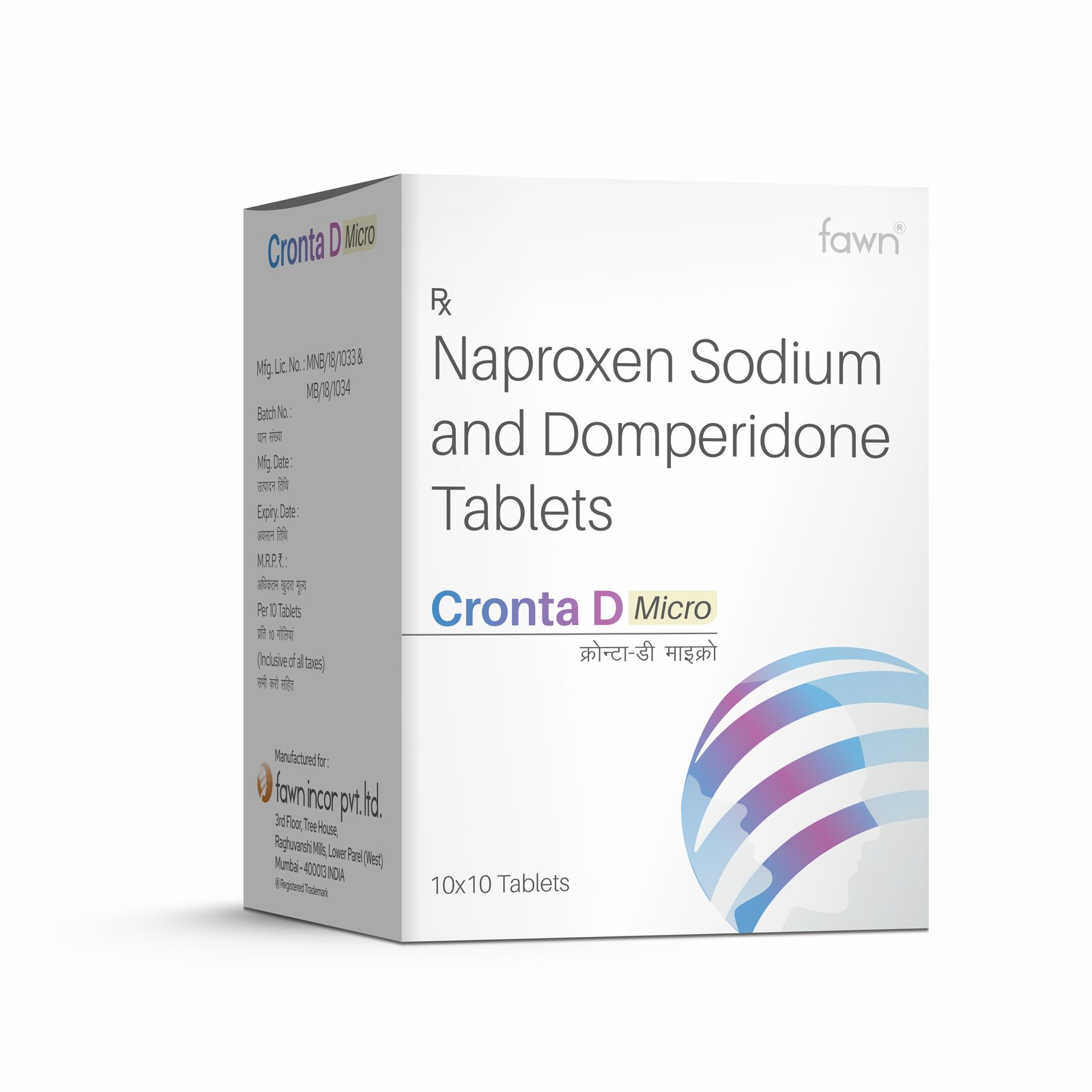 Naproxen Sodium & Domperidone Tablets - CRONTA D MICRO