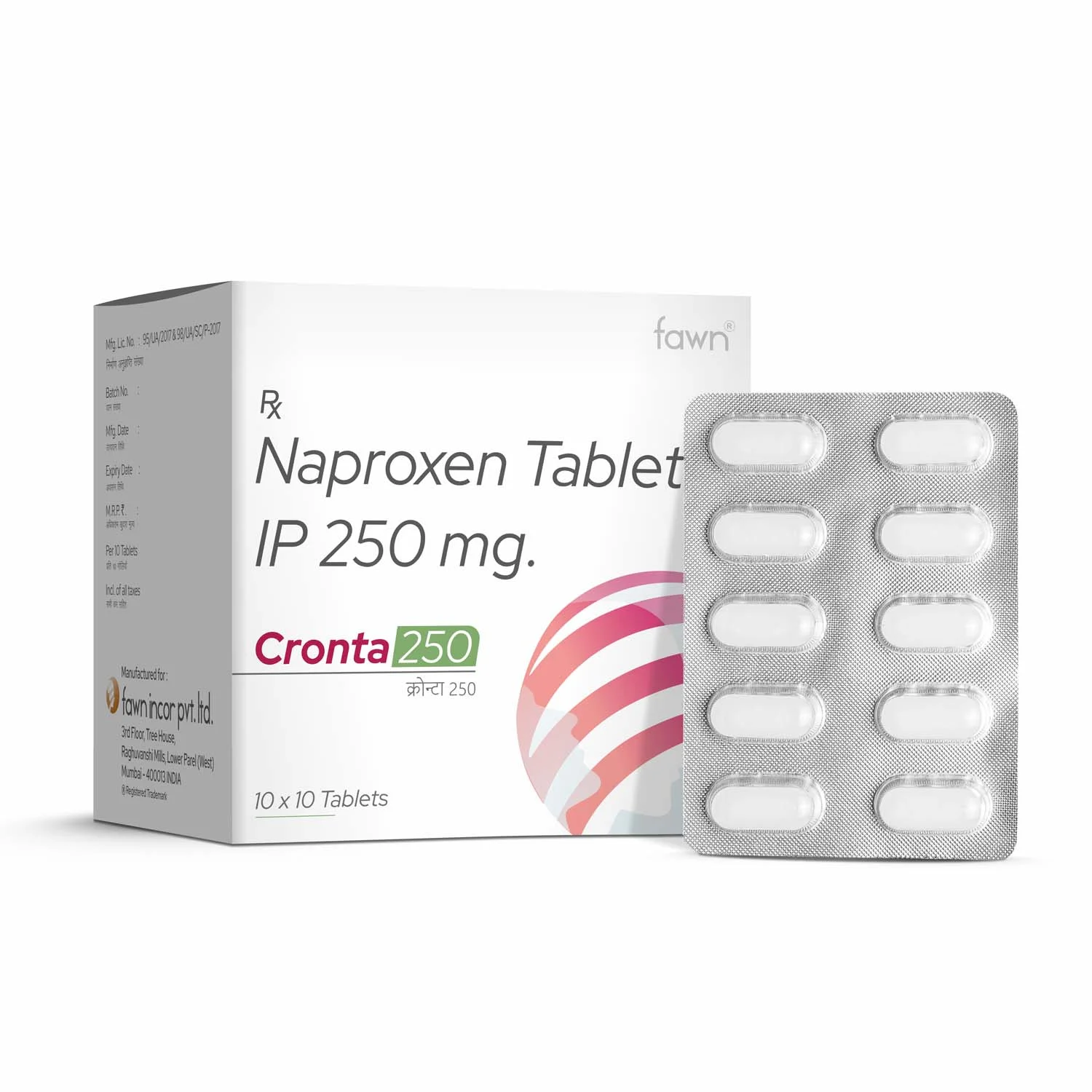 Naproxen Tablets IP 250 Mg - CRONTA 250