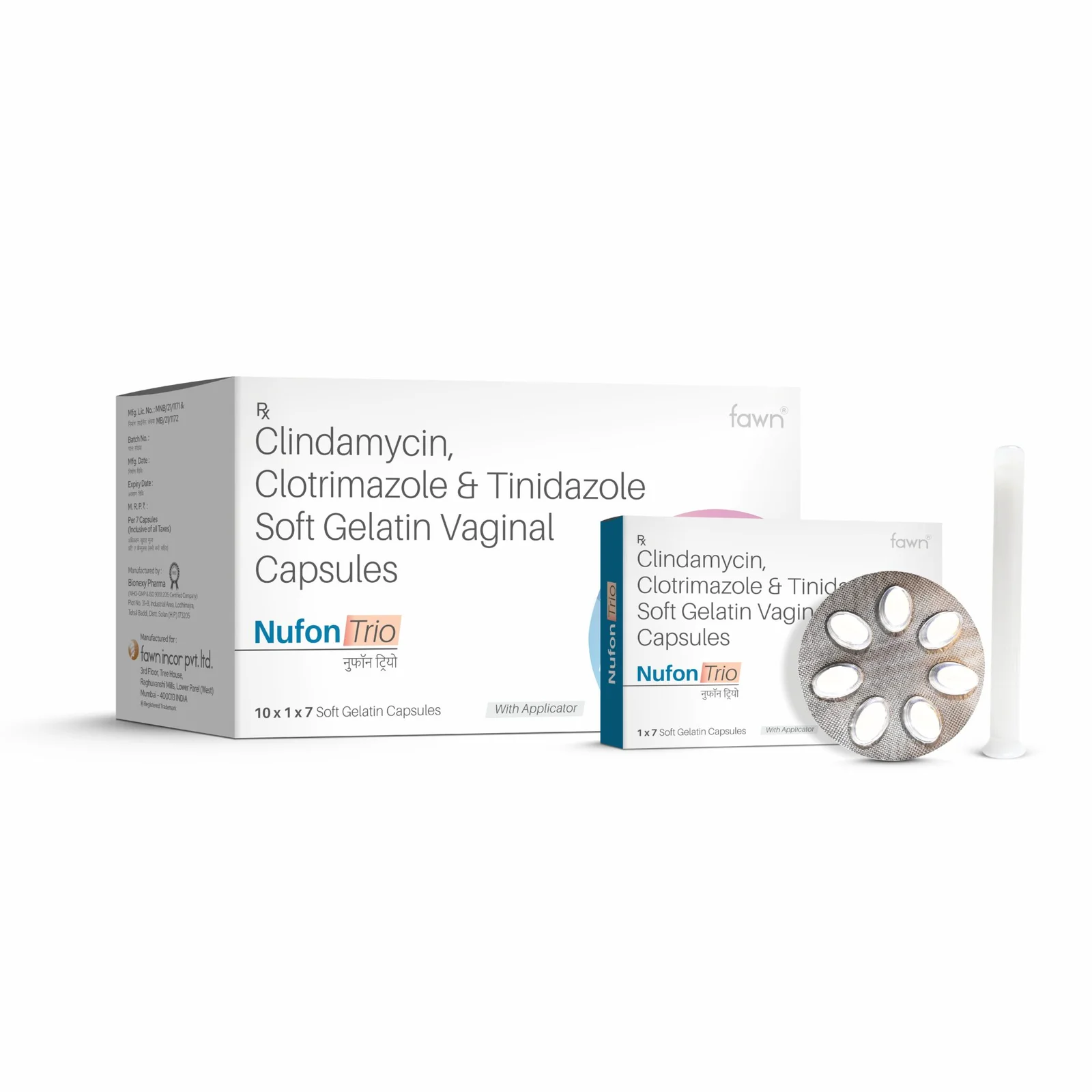 Clindamycin Clotrimazole & Tinidazole Vaginal Softgel Capsules - NUFON TRIO image 2