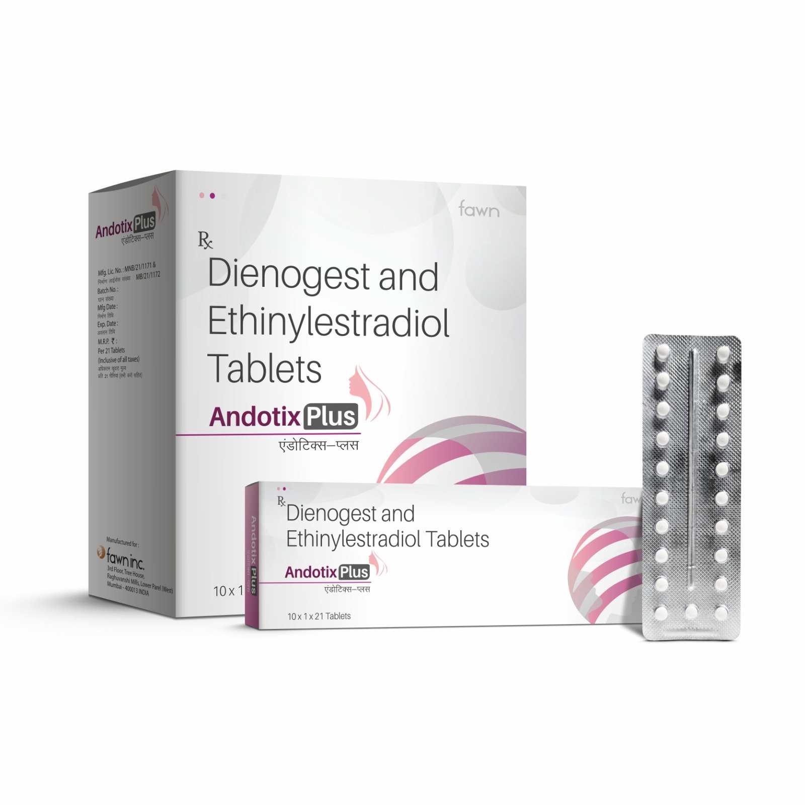 Dienogest 2 mg + Ethinylestradiol 30 mcg Tablets - ANDOTIX PLUS Tablets