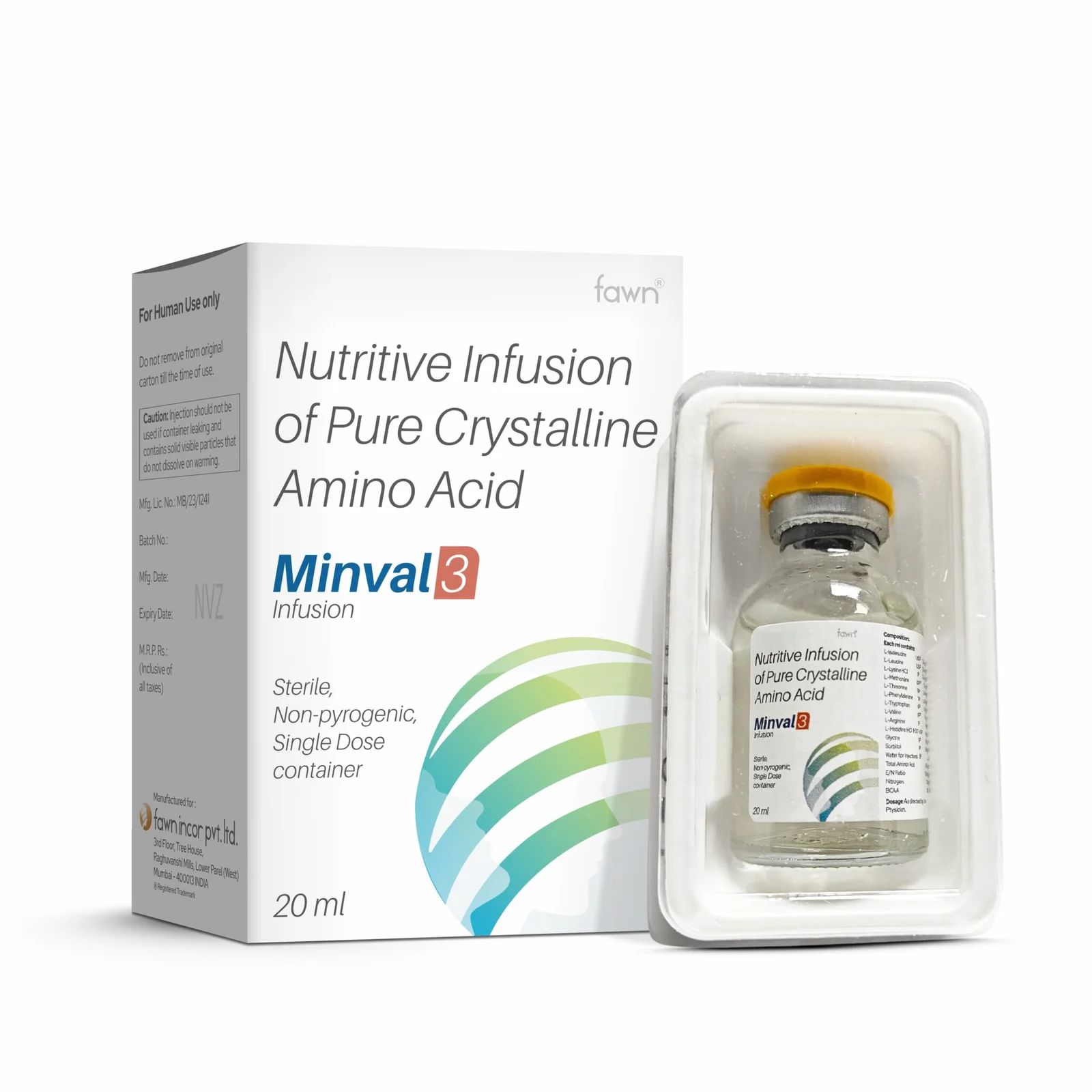 Nutritive Infusion Of Pure Crystalline Amino Acids - MINVAL 3