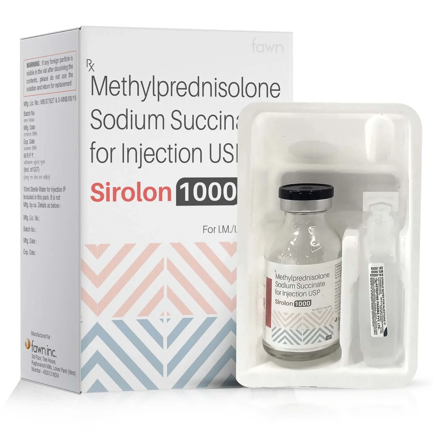 Methylprednisolone Sodium Succinate for Injection USP - SIROLON 1000
