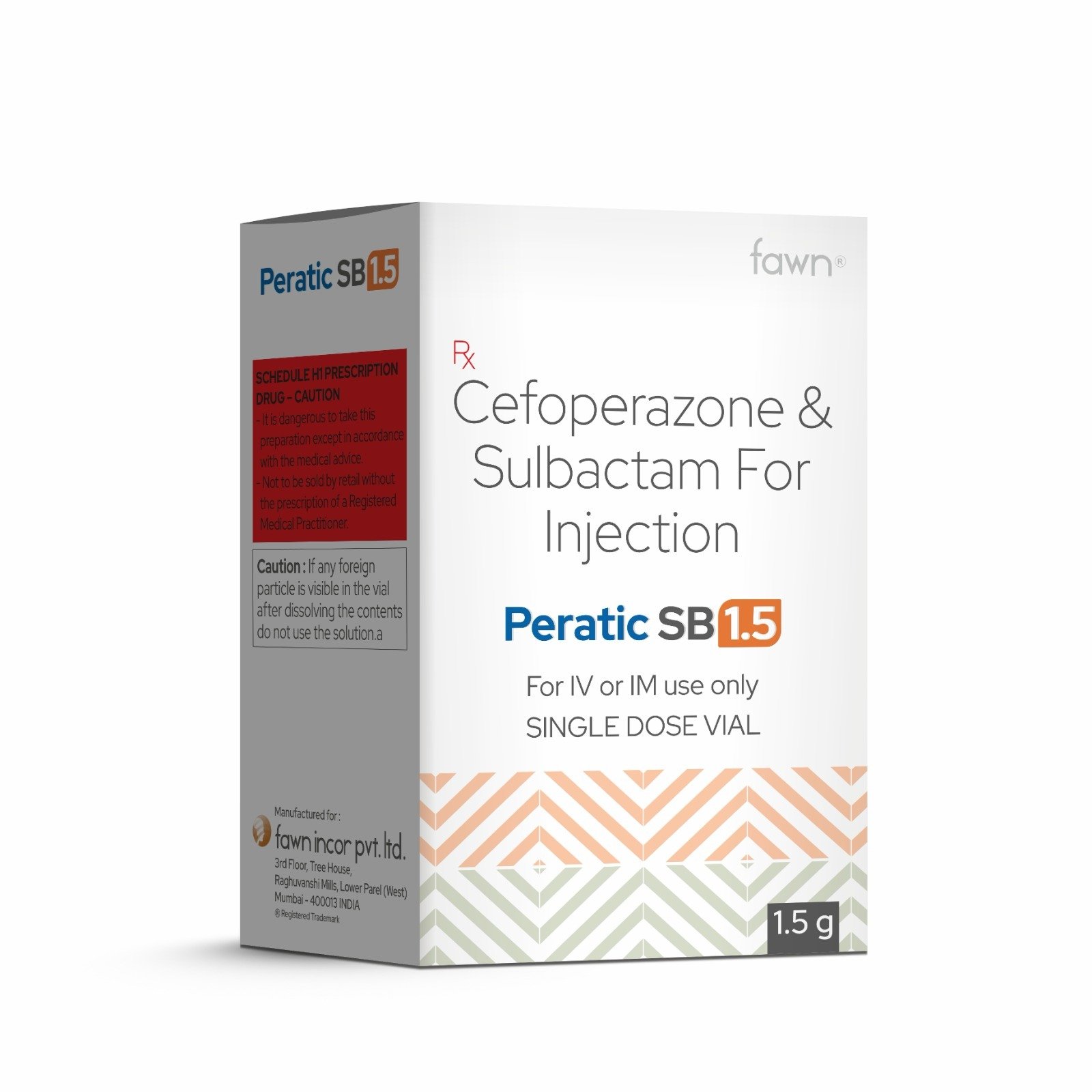 Cefoperazone & Sulbactam For Injection - PERATIC SB 1.5 Injection