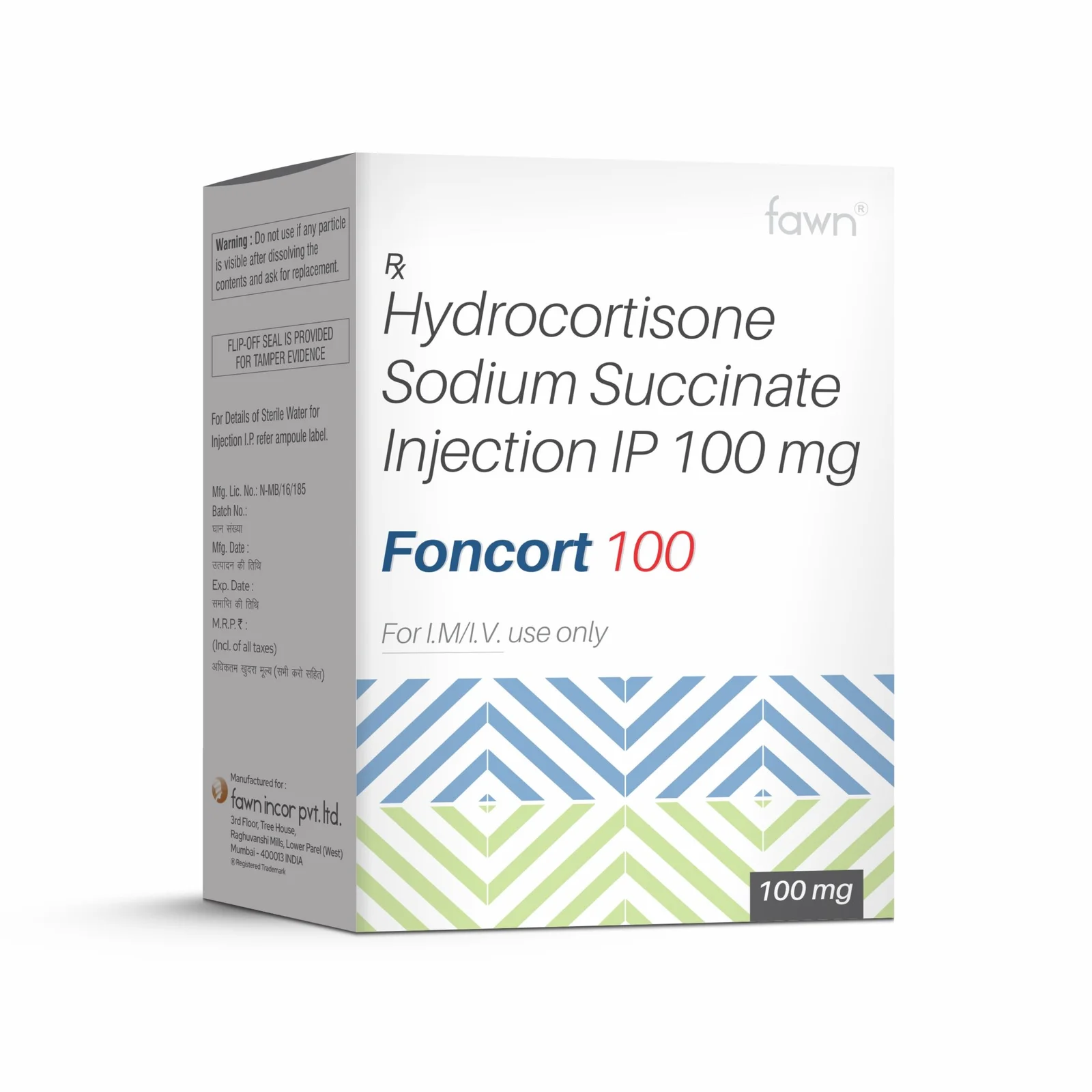 Hydrocortisone Sodium Succinate Injection 100 Mg - FONCORT 100
