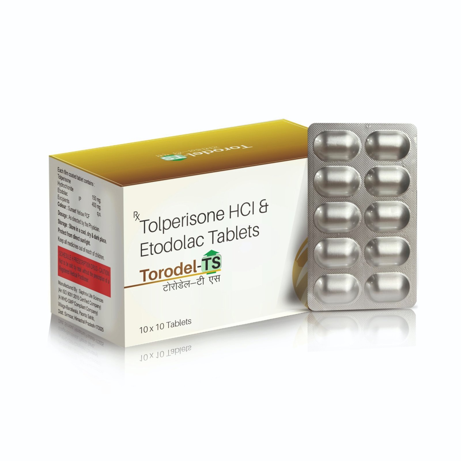Tolperisone Hydrochloride & Etodolac Tablets - TORODEL TS