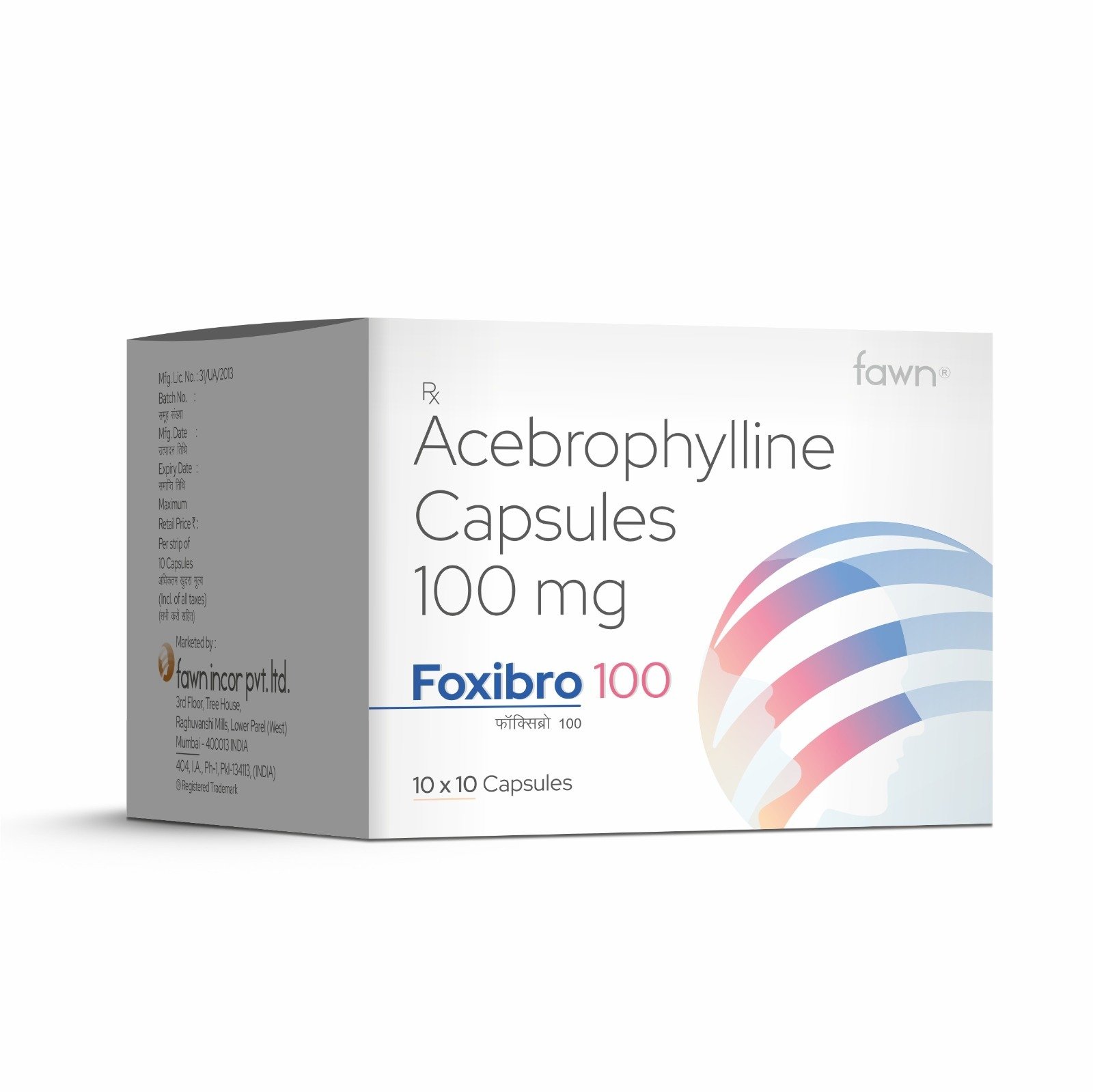 Acebrophylline Capsules 100 Mg - FOXIBRO 100 Capsules