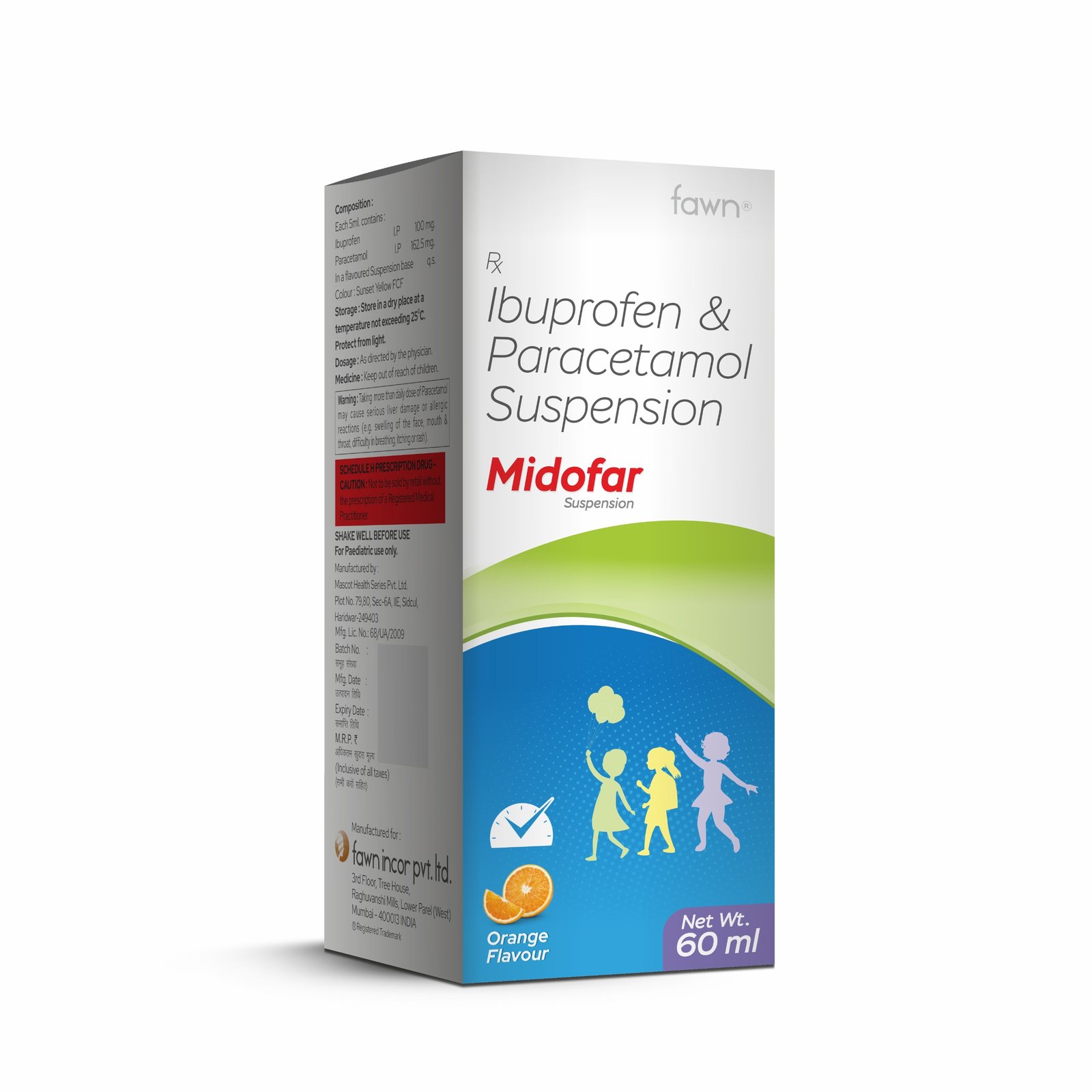 Ibuprofen & Paracetamol Suspension - MIDOFAR Suspension