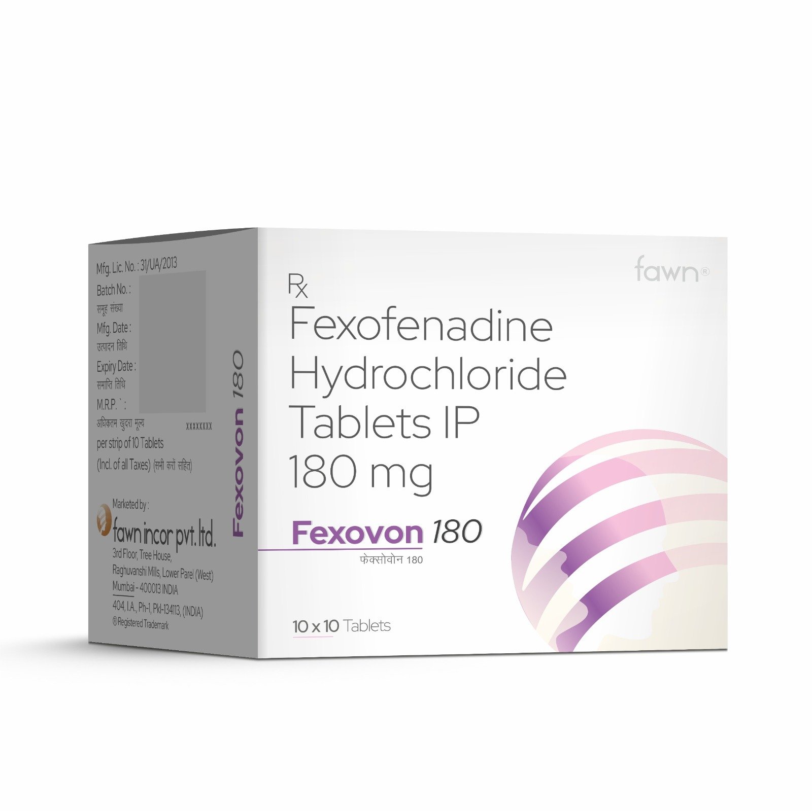 Fexofenadine Hydrochloride Tablets IP 180 Mg - FEXOVON 180 Tablets