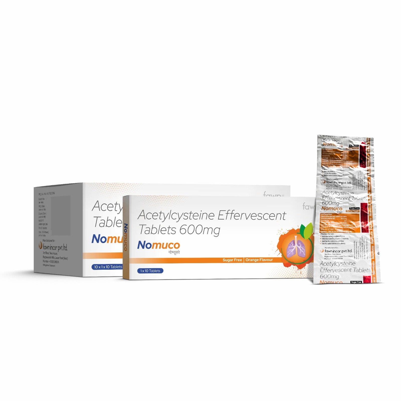 Acetylcysteine Effervescent Tablets 600 Mg - NOMUCO