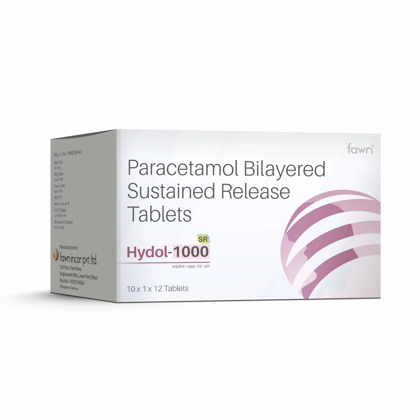 Paracetamol Bilayered Sustained Release Tablets - HYDOL-1000 SR