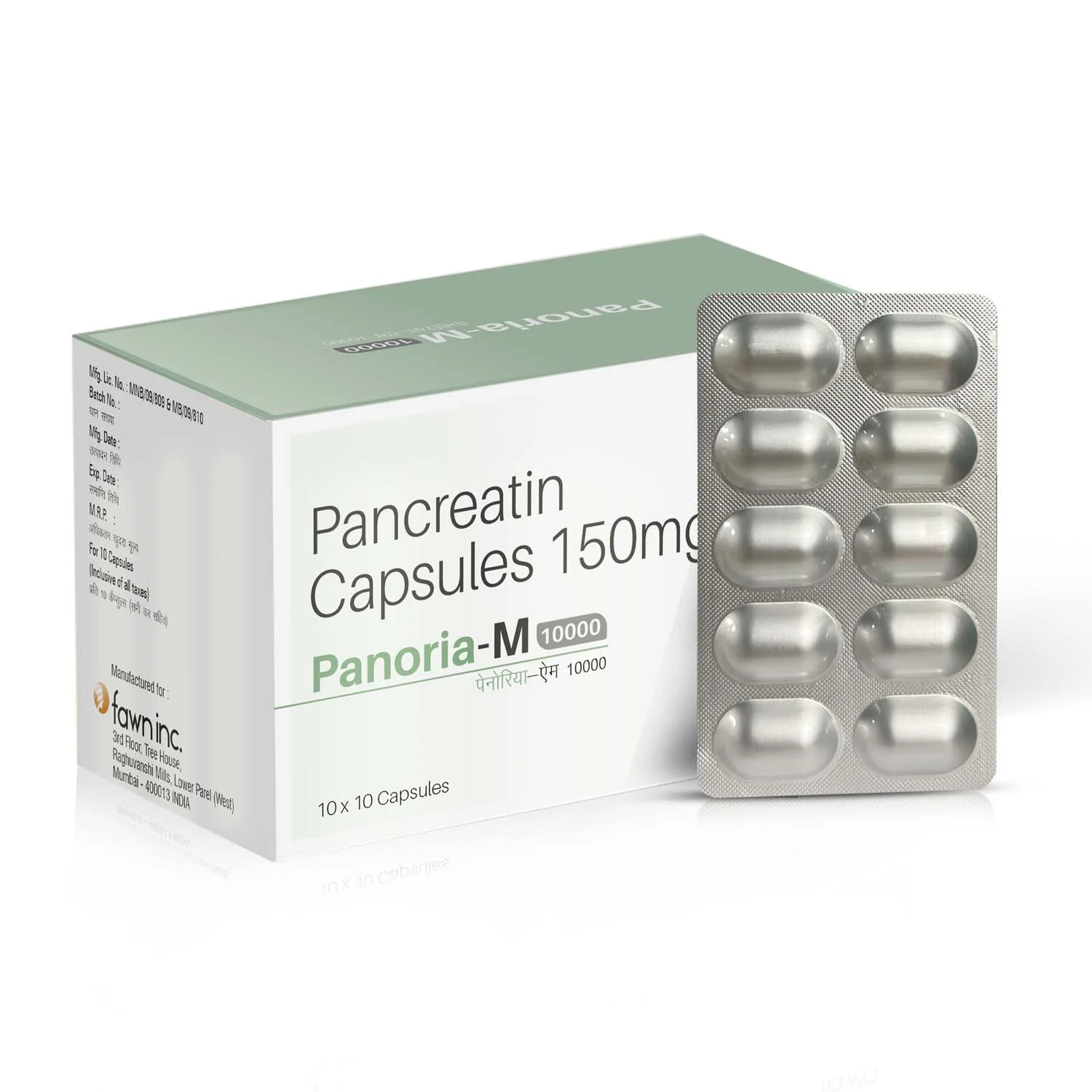 Pancreatin Capsules 150 Mg - PANORIA MICRO 10000