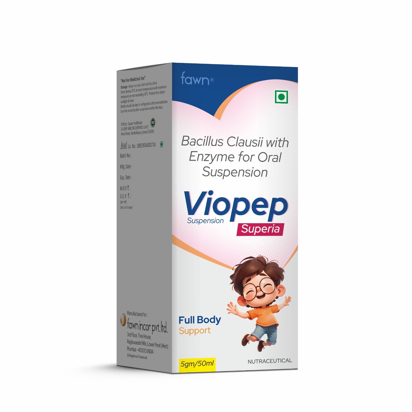 Bacillus Clausii with Enzymes Oral Suspension - VIOPEP SUPERIA