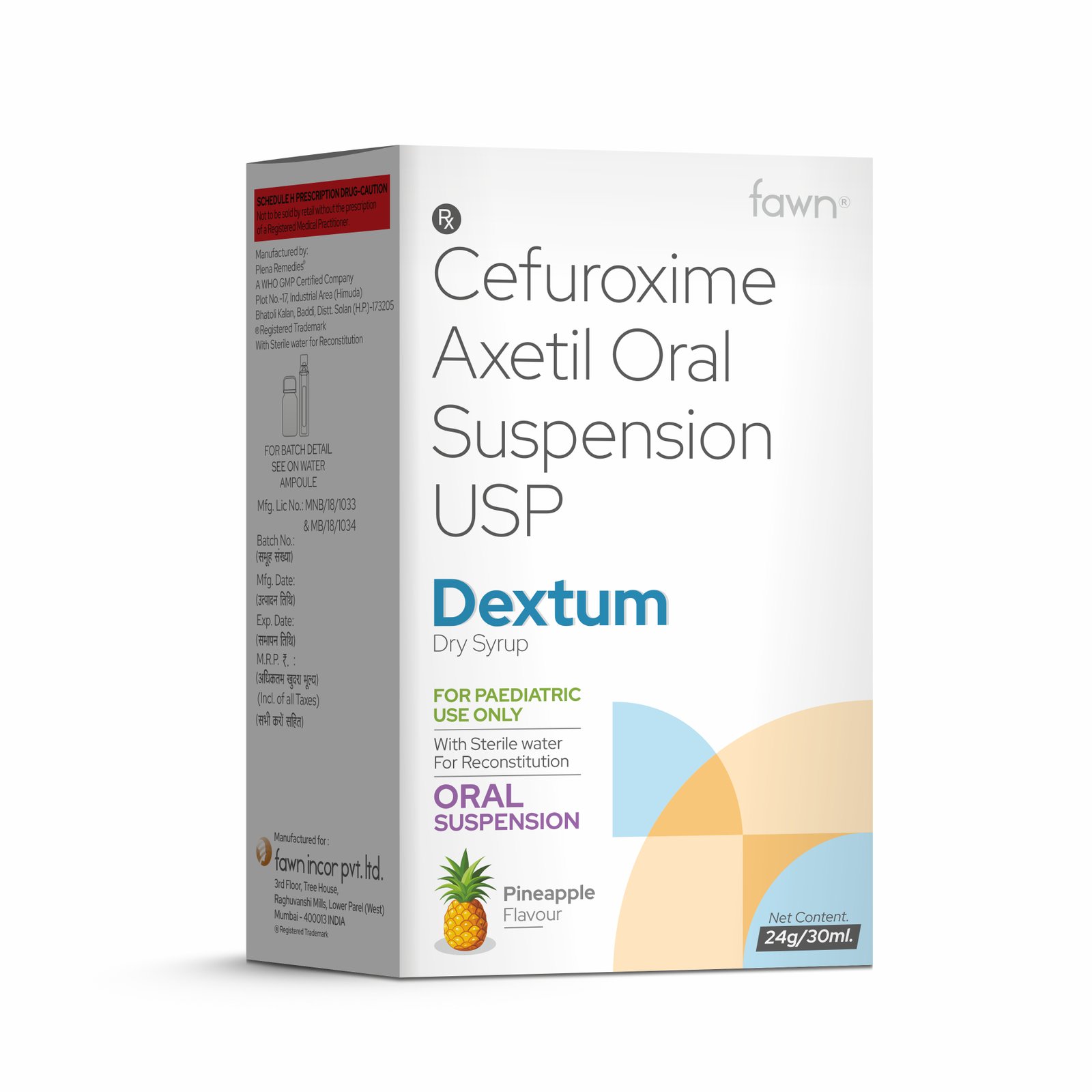 Cefuroxime Axetil Oral Suspension USP - DEXTUM Dry Syrup