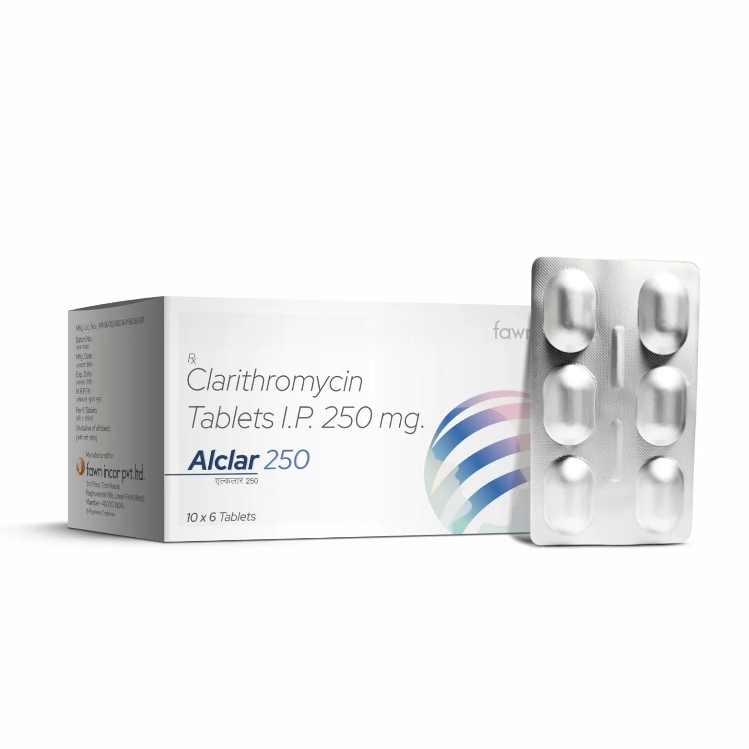 Clarithromycin Tablets IP 250 mg -  ALCLAR 250