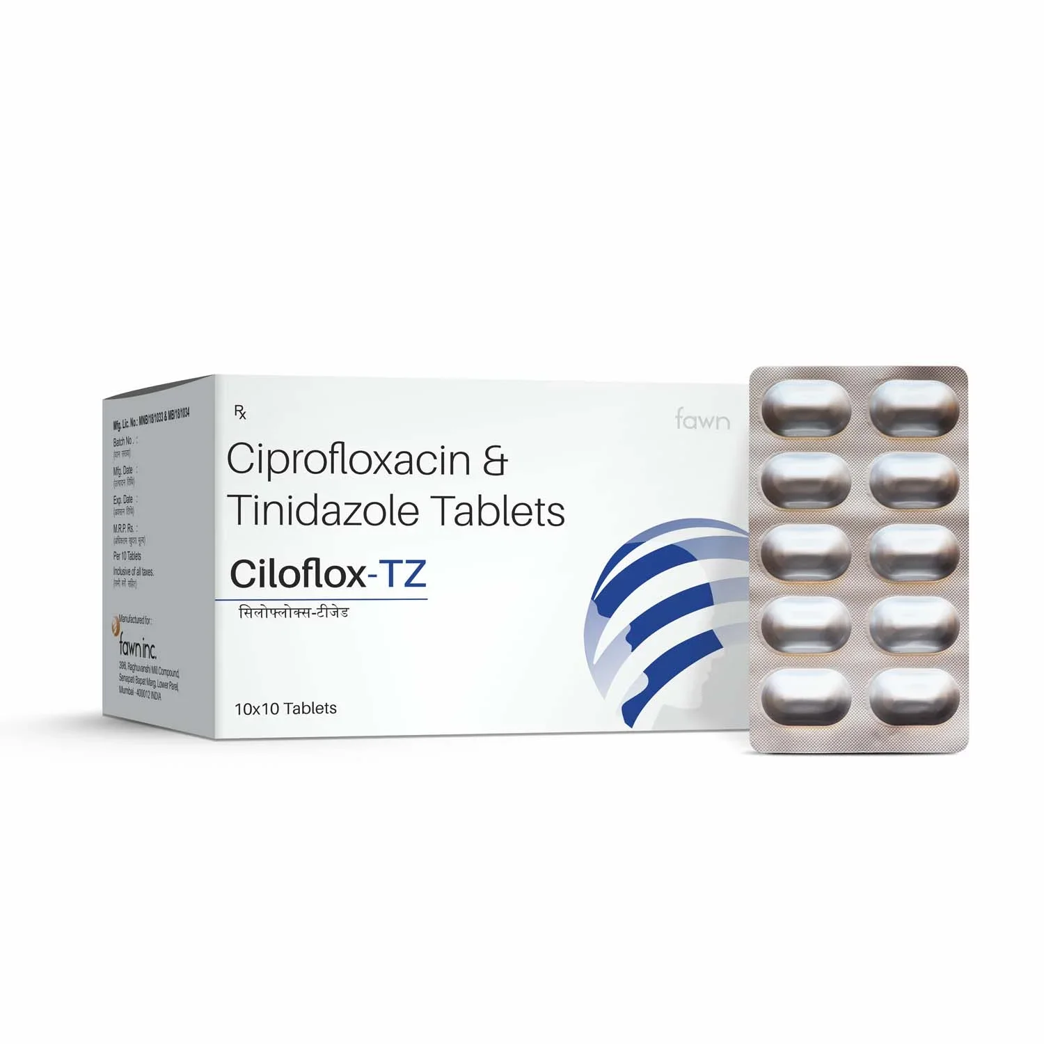 Ciprofloxacin & Tinidazole Tablets - CILOFLOX TZ