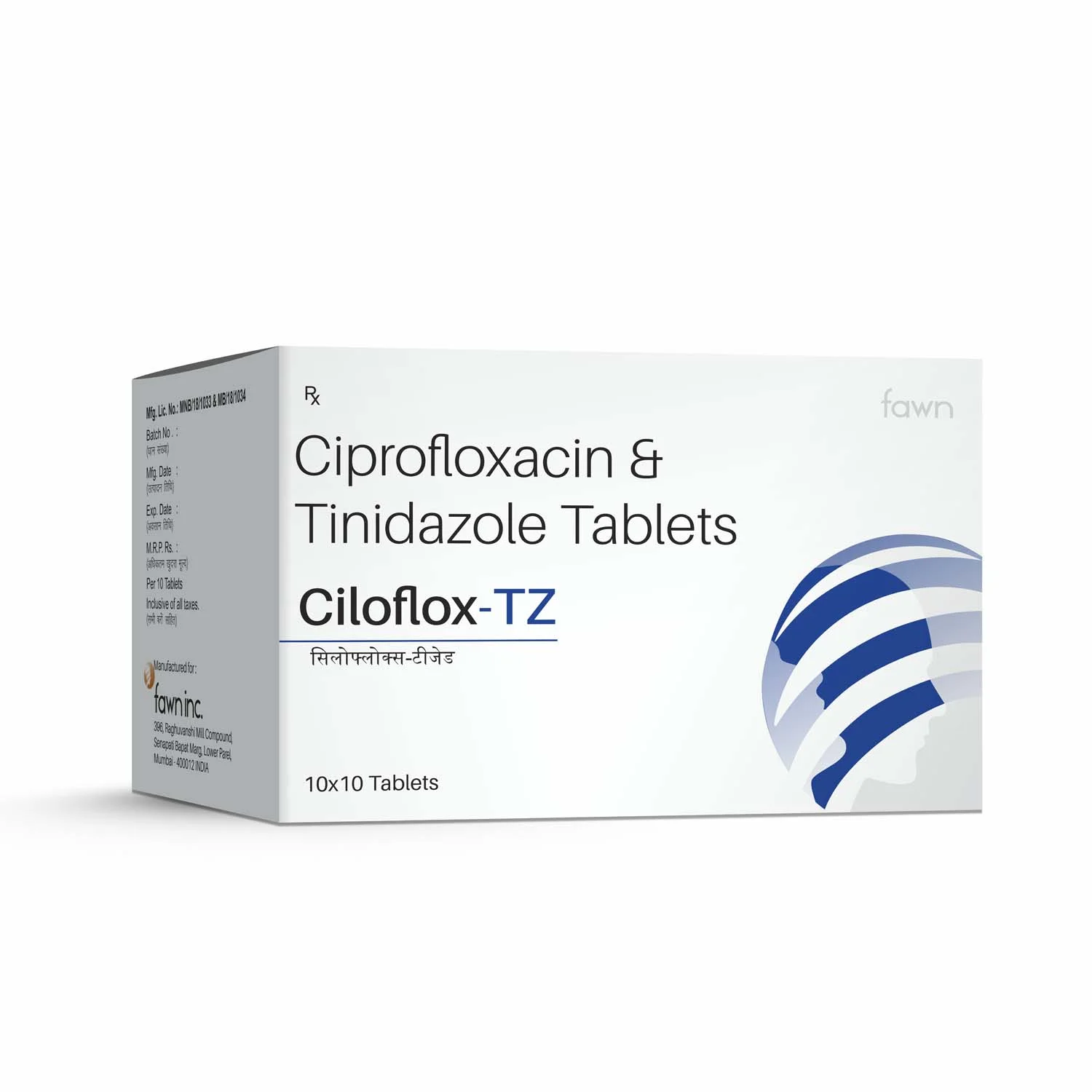 Ciprofloxacin & Tinidazole Tablets - CILOFLOX TZ