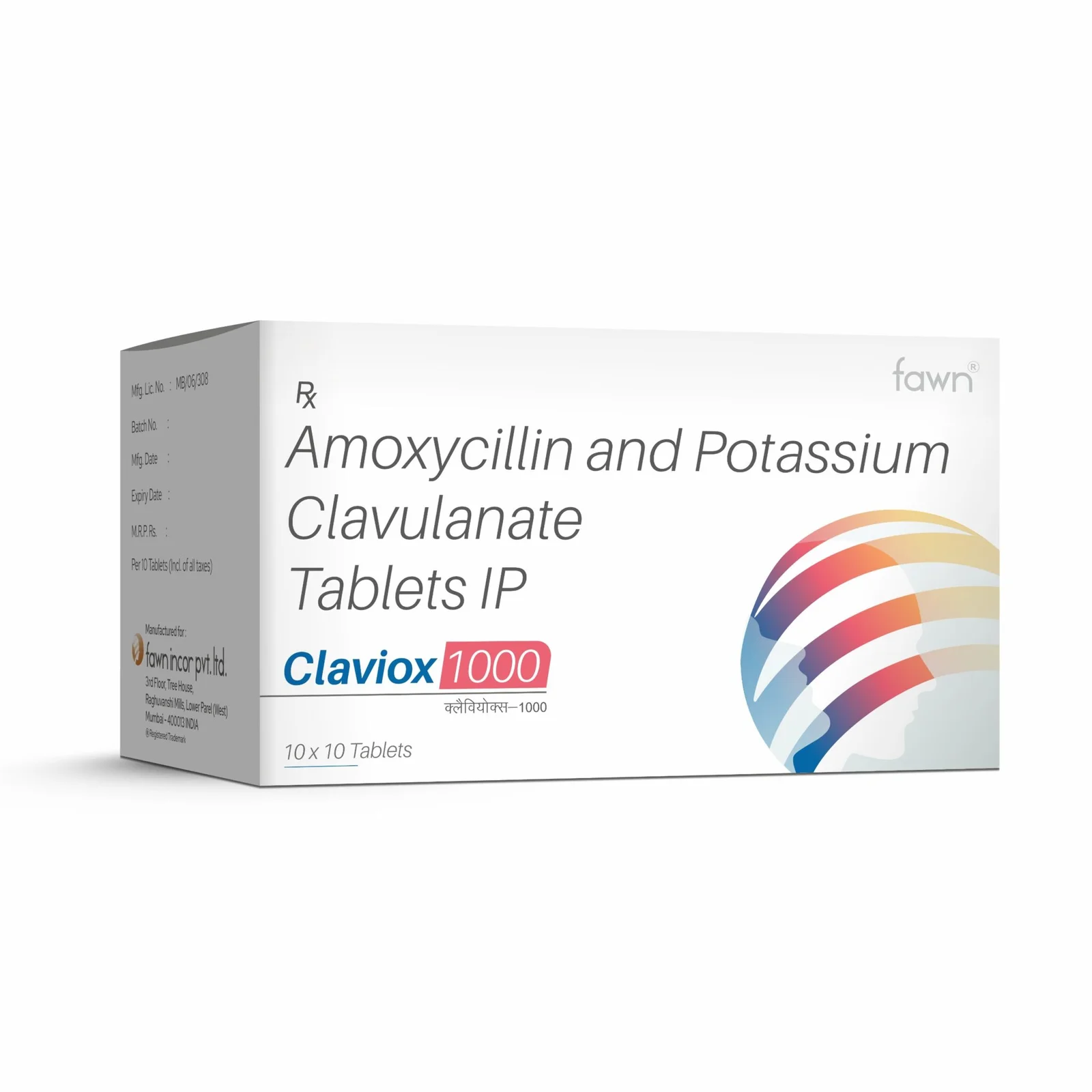 Amoxycillin & Potassium Clavulanate Tablets IP - CLAVIOX 1000