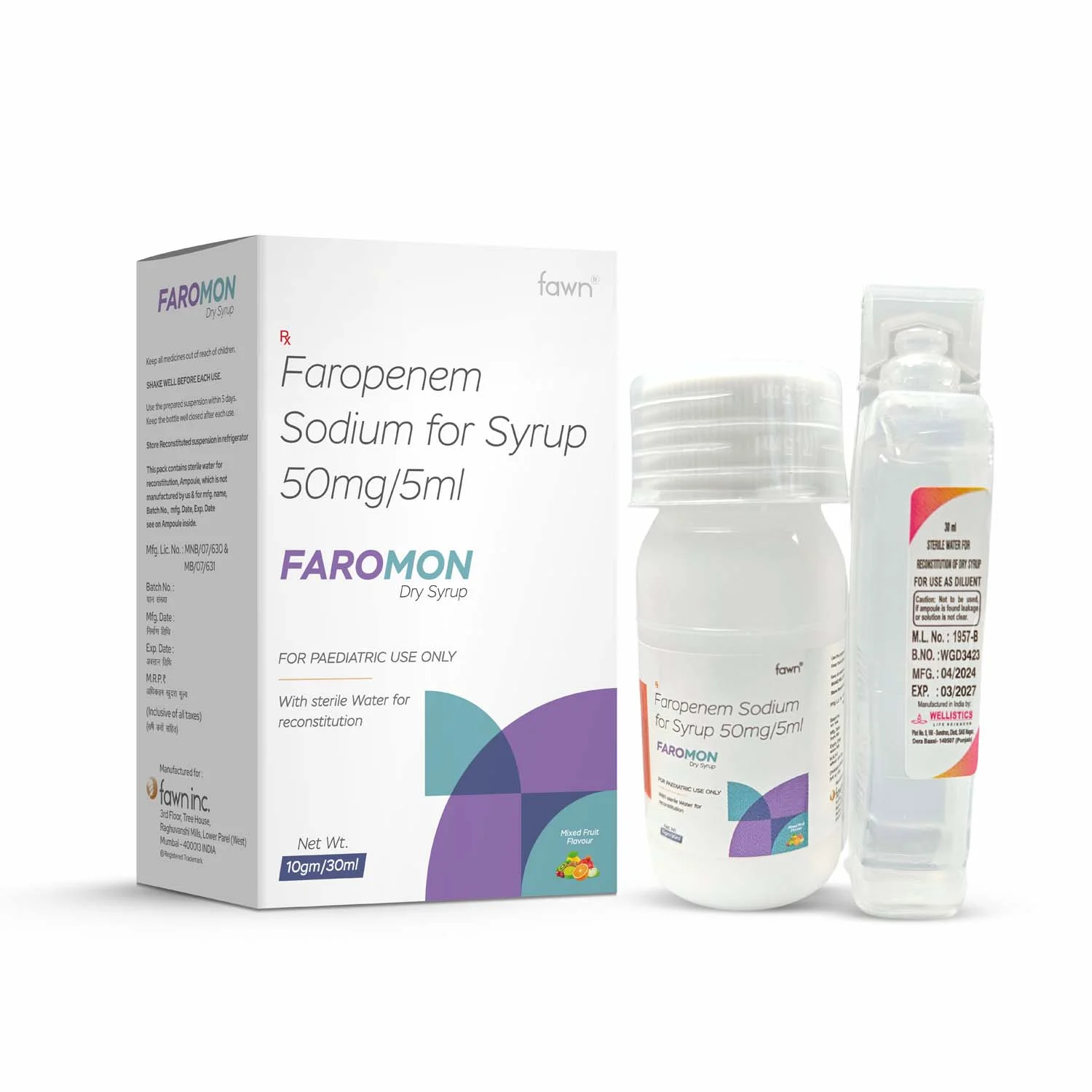 Faropenem Sodium Syrup 50mg/5ml - FAROMON