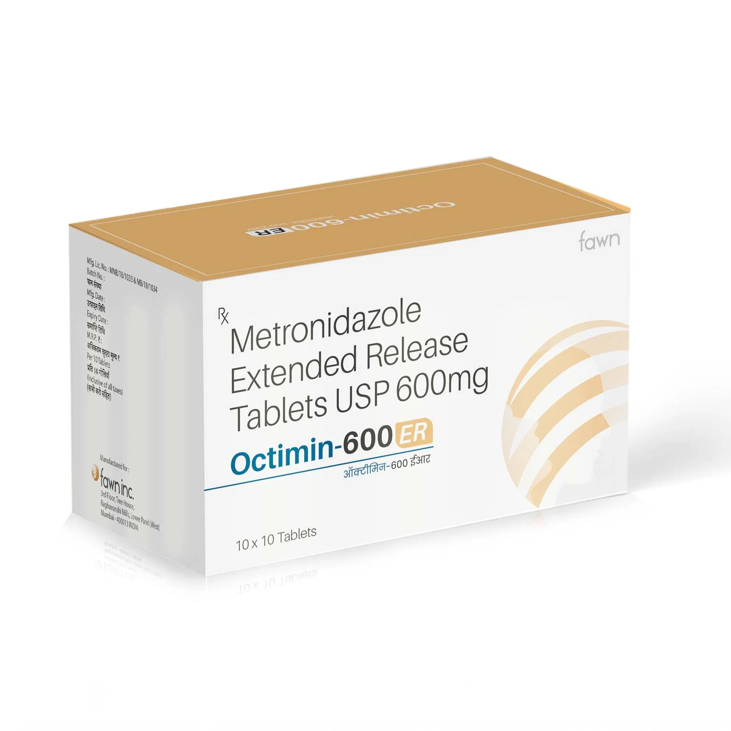 Metronidazole Extended Release Tablets USP 600 Mg - OCTIMIN 600 ER