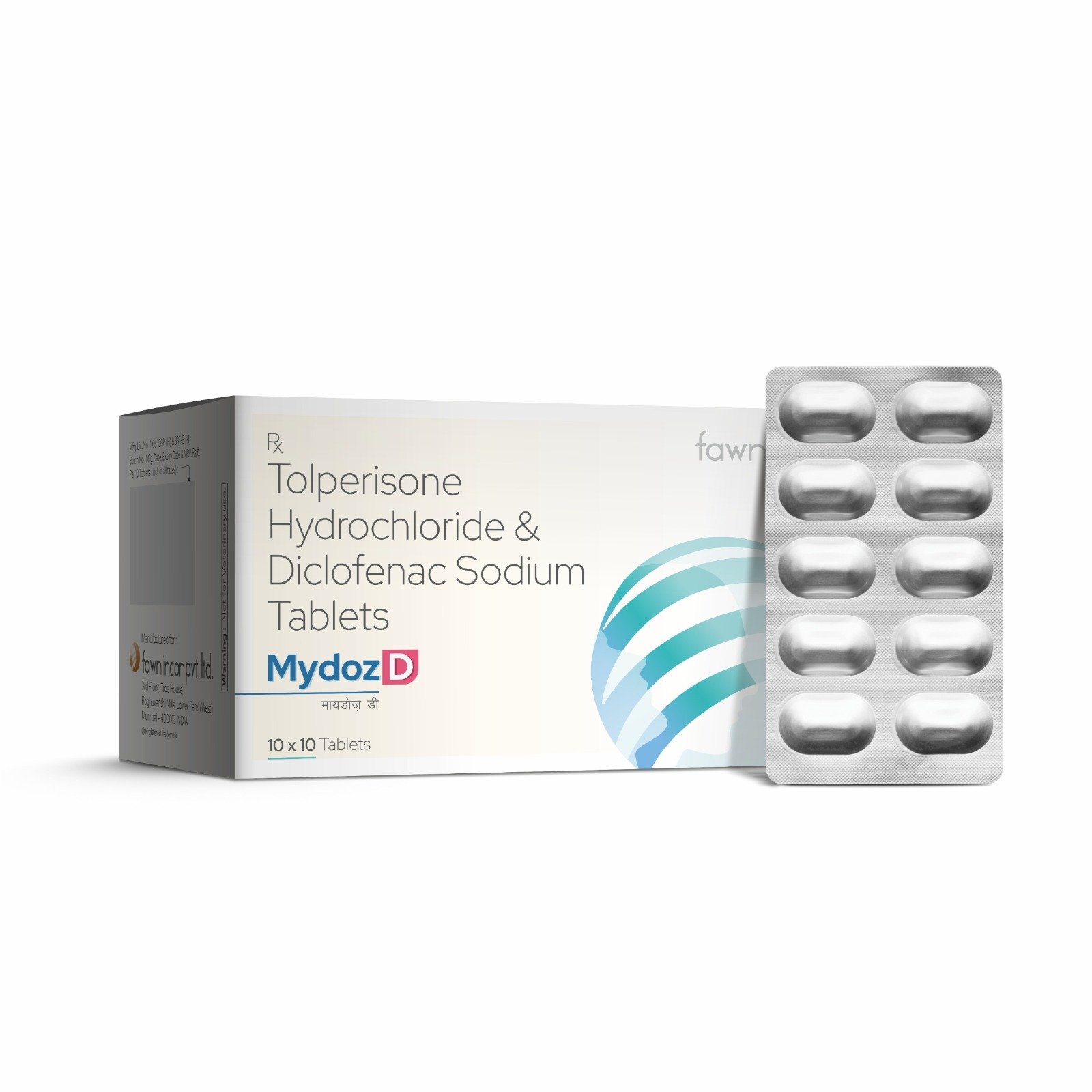 Tolperisone Hydrochloride & Diclofenac Sodium Tablets – MYDOZ D Tablets