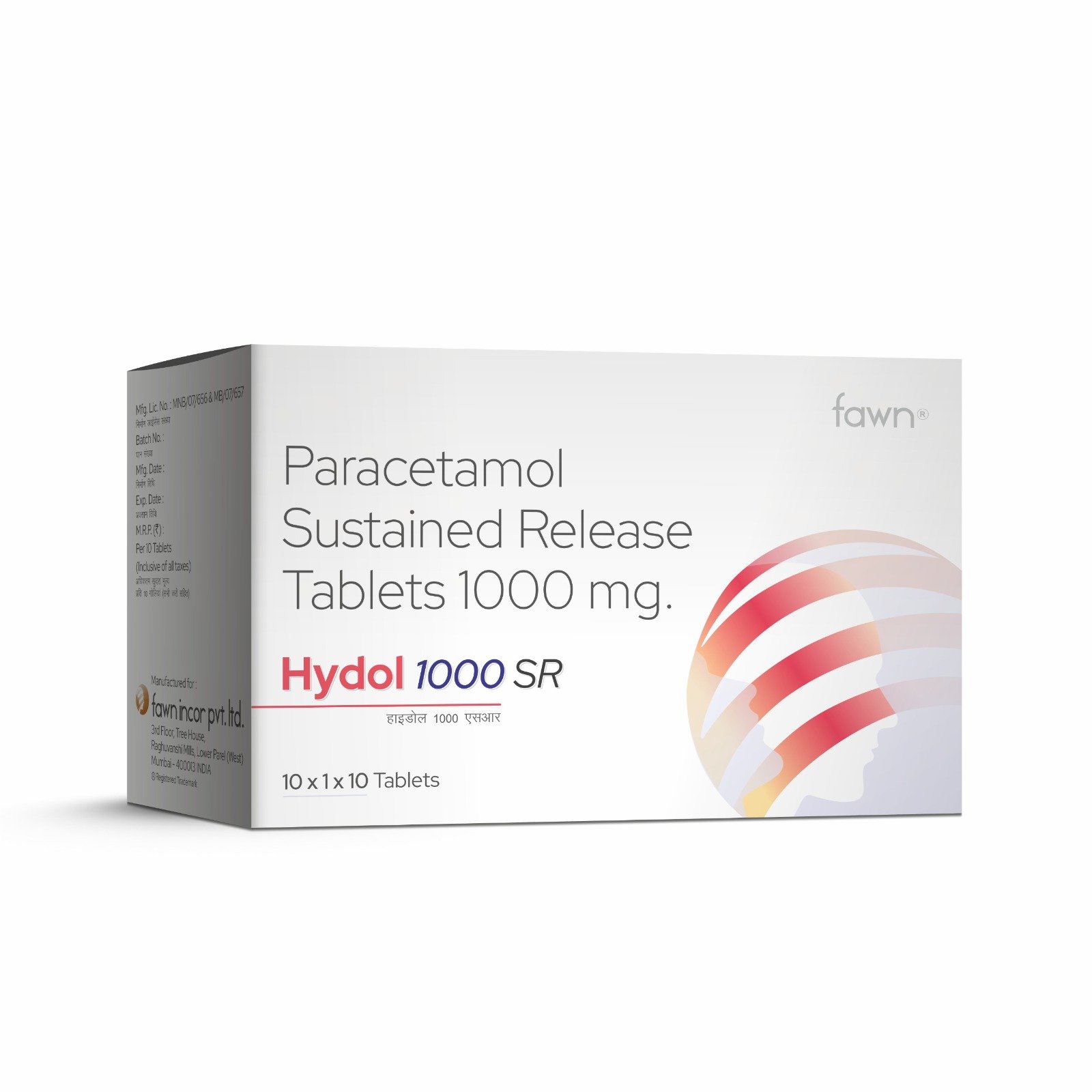 Paracetamol Sustained Release Tablets 1000 Mg - HYDOL 1000 SR Tablets